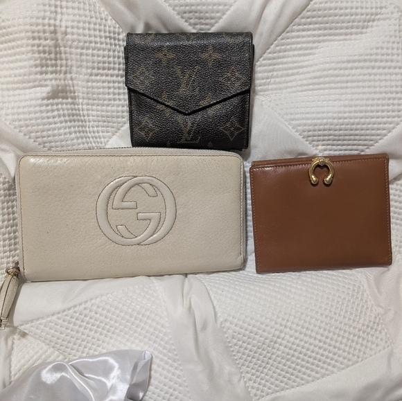 Gucci Black, Cream, and Brown Wallet Set - Picture 1 of 15